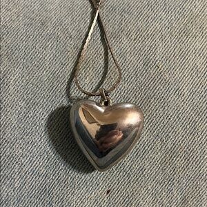 Silver Heart Pendant Necklace